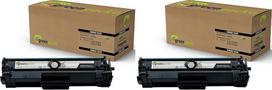 Tonerio kasetė, atitinkanti HP CF244A | Skirta spausdintuvams „HP LaserJet Pro M15a“, „M15w“, „HP LaserJet Pro MFP M28a“, „M28w“ | Juoda rašalo kasetė su naujausiu mikroschema (2 vnt. pakuotė)