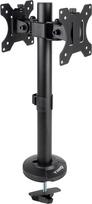 TOOQ DB1132TN-B Stalo laikiklis dviem 17–32 colių monitoriams, suderinamas su VESA 75 x 75 ir 100 x 100 mm standartais, plieninis, juodos spalvos