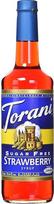 Torani - braškių sirupas be cukraus (750 ml), natūralių skonių gėrimų ir kavos sirupas be cukraus