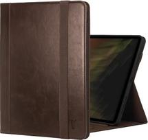 TORRO odinis dėklas, suderinamas su "iPad Pro" 13 colių M5 / M4 - natūralios odos "iPad Pro 13 2025/2024" dėklas su stovo funkcija ir "Apple Pencil" jungtimi (tamsiai rudas)