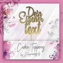 Tortas Topper Asmeninis tortas Topper su asmeniniu vardu - vardas, data, tortas Topper Glamour (bet koks tekstas, aukso spalvos)