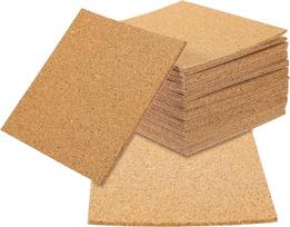 TOYANDONA 80 vnt. lipnių kamštinių padėkliukų rinkinys, 100 x 100 x 2 mm, atsparūs karščiui, neslystantys, natūralūs kamštiniai kilimėliai, skirti virtuvei, biurui ir namų rankdarbiams