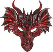 TOYANDONA „Drakonas“ cosplay: 3D PU pusveidė bauginanti gyvūno kaukė – siaubinga mitinė velnio kaukė su elastinga juostele, skirta Helovino kostiumams, kaukių baliui, karnavalui ir vakarėlių rekvizitams