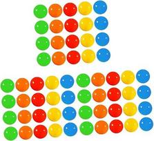 Toyvian 60 palapinių priedų pakuotė Mini priedai Plastikiniai pramoginiai stalo teniso kamuoliukai Spalvoti žaidimo kamuoliukai Tombolos piešimo kamuoliukai Loterijos kamuoliukai Dekoratyviniai kamuoliukai