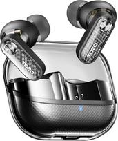 TOZO „Crystal Pods“ belaidės „Bluetooth 5.4“ ausinės, hibridinės aktyvios triukšmo slopinimo ausinės, du mikrofonai su AI ENC technologija užtikrinantys aiškų skambėjimą, 35 val. grojimo laikas, programėlė, IPX5 atsparumas vandeniui - Juodos | Skaidrus di