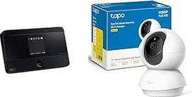TP-Link M7350 4G LTE mobiliojo WLAN maršrutizatoriaus komplektas su "TP-Link Tapo C200" WLAN IP stebėjimo kamera, 1080p raiška