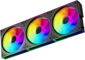 TR-Thermalright TL-M12Q-S X3 120 mm procesoriaus PWM ventiliatorius su belaidžiu sujungimu, 2000 aps/min, tylus aušinimas, juodas procesoriaus ventiliatorius, 3 vnt. rinkinys, „Infinite Mirror“ šviesos efektas, ARGB, tinka naudoti su korpusu / procesoriau