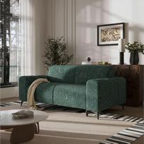 TRADA LIVIGNO sofa su miego funkcija - 205 x 82 x 105 cm - sofa-lova su itališka sulankstymo sistema - "Livigno" - 3-vietė svetainės sofa-lova su 140 x 200 cm gulimuoju paviršiumi - žalia