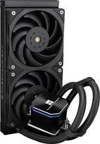 TR „Frozen Edge 240“ procesoriaus aušintuvas, juodos spalvos, su PWM ventiliatoriais, 3300 aps/min siurblio greičiu ir S-FDB guoliais, skirtas AMD AM4/AM5, Intel LGA1150/1155/1200/1700/1851 (FE240 Black)