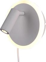 Trio Leuchten Jordan 229210231 LED sieninis metalinis matinės baltos spalvos šviestuvas su 5 W + 2 W LED