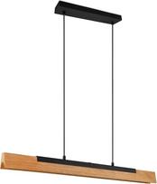 Trio Leuchten Kerala 341610132 LED pakabinamas šviestuvas Metalinė juoda matinė mediena Natūralus su 25 vatų LED jungikliu Dimmer