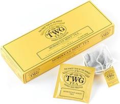 TWG Tea Maroko mėtų arbata Žalioji arbata Žalieji mėtų lapai 15 rankomis siūtų medvilninių arbatos maišelių dovanų rinkinys