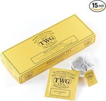 TWG Tea | Raudonoji jazminų arbata | Rooibos arbata | Jazminų žiedai | 15 rankomis siūtų medvilninių arbatos maišelių | Dovanų rinkinys