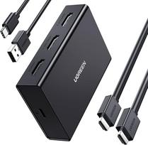 UGREEN HDMI 2.0 skirstytuvas (1 įėjimas, 2 išėjimai) – 4K @ 60 Hz HDMI skirstytuvas dviem monitoriams, palaiko HDCP 2.2, 3D, HDR, EDID – suderinamas su televizoriumi, PS4/5, monitoriumi, projektoriumi