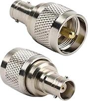 UHF vyriškos ir BNC moteriškos antenos adapteris UHF kištukas SO239 PL259 vyriškos UHF ir BNC RF koaksialinis adapteris, 2 vnt.