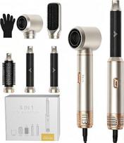 UKLISS 5-in-1 plaukų formavimo prietaisas, „Airstyler“ 1000 W, Profesionalus plaukų džiovinimo šepetys, plaukų formavimo prietaisas, garbanų formavimo žnyplės su oro srautu, neigiamų jonų priežiūra, plaukų apimties didinimas, garbanų formavimas ir plaukų