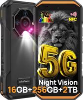 Ulefone Armor X32 Pro 5G lauko mobilusis telefonas 2025, 16GB+256GB/SD-2TB, 64MP+16MP+25MP naktinio matymo su aštuonkampiu, kupolo formos dizainu, 5500mAh 5,65 colių Android 14 mobilusis telefonas, 3 lizdai/Face ID/GPS