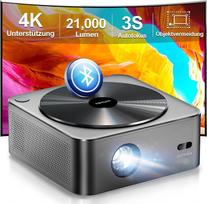 ULTIMEA projektorius su „Wi-Fi“, „Bluetooth“, automatiniu fokusavimu ir trapezoidės korekcija, 700 ANSI, 21 000 liuksų, 4K projektorius, palaikantis „Full HD 1080p“, natūralus vaizdas, namų kino sistema, nešiojamas projektorius, skirtas „iOS“ ir „Android“
