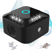 Ultragarsinis pelės ir žiurkės 360°, 3 darbo režimai Graužikų pelių atbaidymas su LED šviesa, ultragarsinis pelės atbaidymas nuo graužikų, pelių, voverių, vorų, tarakonų