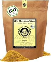 UNCLE SPICE Ekologiški malti muskatų žiedai 80 g - smulkiai malti ekologiški muskatai - aromatingi prieskoniai saldumynams, kepiniams, kariui ir daržovėms - šilti, saldūs ir aštrūs - natūralūs ir veganiški, DE ÖKO 005