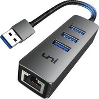uni USB Ethernet adapteris 1000Mbps, USB 3.0 Ethernet šakotuvas, aliumininis USB tinklo adapteris, skirtas "Windows", "MacBook", "iMac", "Surface", "Chromebook" ir kt.