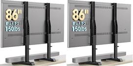 Universalus didelis televizoriaus stovas. Reguliuojamo aukščio kojos, skirtos 24–86 colių televizoriams. Maks. apkrova – 60 kg. VESA 800 x 600 mm. HT10B-001 (2 vnt. rinkinys)