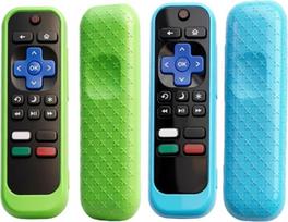 Universalus silikoninis apsauginis dėklas – suderinamas su „Roku“ TV nuotolinio valdymo pultu, „Express“, „Streaming Stick“ ir „Premiere“ modeliais, balso valdymo pultas su dirželiu ant kaklo, 2 vnt.