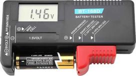 Universalus skaitmeninis LCD baterijų įtampos matuoklis „BT 168D“ (AA, AAA, C, D, 9 V, 1,5 V) mažoms baterijoms ir mygtukinėms baterijoms