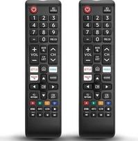 Universalus televizoriaus nuotolinio valdymo pultas, suderinamas su „Samsung“ LED, LCD, QLED, 4K, 8K, UHD, 3D, HDTV, HDR, „Frame“, „Curved“, „Crystal“ ir „Smart TV“ modeliais, 2 vnt. rinkinys