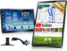 URVOLAX 10,1 colio besisukantis "Apple CarPlay": Belaidis "Android" automobilio ekranas su "Google Play" - magnetinis laikiklis "Car Play" ekranas - integruota GPS navigacija, OTA atnaujinimai, dvigubas WiFi