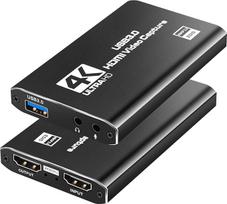 USB 3.0 į HDMI žaidimų įrašymo plokštė, 4K Ultra HD HDMI į USB 3.0 įrašymas naudojant DSLR vaizdo kamerą, skirta HDTV, PS4, Switch, Xbox One ir 360