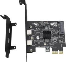 USB 3.2 Gen 2 PCI-E 1×3.0 plokštė – 10Gbps PCIe plokštė, paverčianti į vidinį kompiuterio USB-C šakotuvą su 2 „Type-C“ prievadais, žemo profilio, skirta stacionariam kompiuteriui
