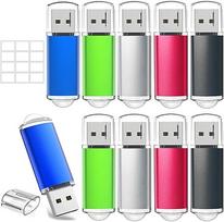 USB atmintinė 16GB, 10 vnt., permatomas dulkių dangtelis ir LED indikatorius - skirta automobilinei stereofonijai, televizoriui, kompiuteriui, nešiojamajam kompiuteriui (16GB, 5 spalvos)