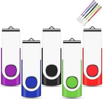 USB atmintinė, 16GB, USB 2.0, 5 vnt. rinkinys, įvairių spalvų „Memory Stick“ USB atmintinės, duomenų saugojimas, įvairių spalvų
