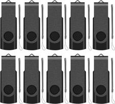 USB atmintinė, 2GB, 10 vnt. rinkinys, „Memory Stick“, USB 2.0, „Transmemory“, „Memory Stick“ (juoda)