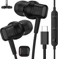 USB C ausinės su kabeliu "iPhone 16 16e 17 Pro HiFi Stereo Magnetinės In-Ear ausinės Mikrofonas C tipo ausinės USB C jungtis "Samsung Galaxy A35 A55 A34 A54 A26 5G A56 S25 Xiaomi 15 Pixel