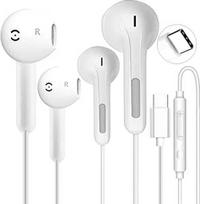 USB C ausinės, laidinės "iPhone 16 Pro Max/Plus", USB C ausinės su mikrofonu ir garsumo valdymu, C tipo vidinės ausinės "iPhone 15", "iPad Pro Air", "Samsung Galaxy S24", "S23", "Google