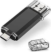 USB C OTG atmintinė 128GB RAOYI USB 3.0 Type C Stick Dual USB Memory Stick 2-in-1 Flash Drive 128GB, skirta planšetiniams kompiuteriams / išmaniesiems telefonams / Android/PC / nešiojamiesiems kompiuteriams / Windows / iOS (juoda)