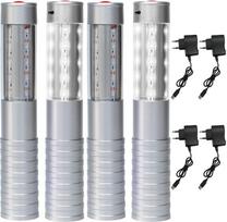 USB įkraunamas LED blykstės lazdelė, butelio formos nešiojamas stroboskopinis žibintas, skirtas butelių aptarnavimui, mobilusis signalinis žibintas, skirtas naktiniams klubams, barams, vakarėliams, stovyklavimui, renginiams ir DJ pasirodymams (sidabrinė,