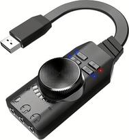 USB išorinė garso plokštė – virtualus 7.1 erdvinio garso adapteris su „PUBG“ garso efektais, skirtas kompiuteriui, PS4, PS5, „Mac“ ir žaidimų ausinėms, „Plug and Play“