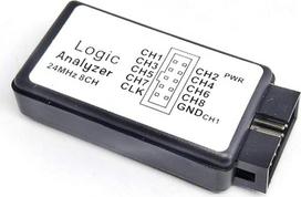 USB loginis analizatorius su 8 kanalais ir maksimaliu 24 MHz atrankos dažniu – mikroprocesorių, ARM, FPGA ir UART signalų analizės derinimo įrankis – suderinamas su „Windows 7“, „XP“ ir „Linux“