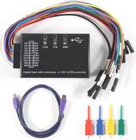 USB loginis analizatorius, 16 K skaitmeninis signalų testeris, 100 MHz diskretizavimas, USB 2.0 duomenų surinkimas su ±60 V apsauga grandinių derinimui