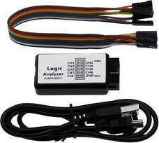 USB loginis analizatorius, 8 įėjimų kanalai, duomenų įkėlimas, skirtas inžinieriams ir aparatinės įrangos entuziastams, palaiko kelis protokolus