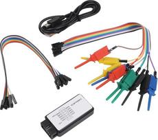 USB loginis analizatorius, 24 Msps, 8 kanalai, platus įtampos diapazonas (0–5 V), skirtas ARM, FPGA ir MCU derinimui, ABS korpusas su protokolų analizės funkcija (SPI, IIC, UART)