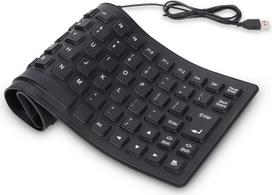 USB silikoninė sulankstoma klaviatūra, 5,1 x 13,5 colių 85 klavišų USB laidinė nešiojama nešiojama vandeniui atspari tyli minkšta susukama klaviatūra Ergonomiška laidinė verslo klaviatūra, skirta "iOS" / "Android" / "Window" kompiuterio nešiojamajam kompi