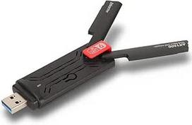 USB WiFi 6 adapteris kompiuteriui, 2.4G 5G dviejų juostų belaidžio tinklo adapteris su didelio stiprumo 3dbi antenomis, skirtas Win 10 11, USB3.0 1800Mb/s didelės spartos WiFi adapteris staliniam nešiojamajam kompiuteriui