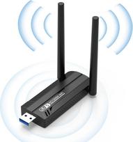 USB WLAN raktas kompiuteriui – „Internet Stick“ 1300Mbps USB 3.0 dviejų dažnių (2,4 GHz/5,8 GHz) WLAN adapteris kompiuteriui su 2 x 5 dBi antenomis, skirtas stacionariam kompiuteriui ir nešiojamajam kompiuteriui, Suderinamas su „Windows 11/10/8/7/Vista/X