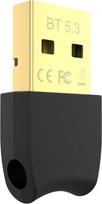 USB „Bluetooth 5.3“ raktas-adapteris, skirtas kompiuterio garsiakalbiams, belaidžiam pelės ir klaviatūros valdymui, muzikos ir garso imtuvui bei siųstuvui „Bluetooth“
