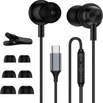 USB-C ausinės su laidu, C tipo ausinės – į ausį įdedamos ausinės su mikrofonu, laidinės ausinės, skirtos „Samsung Galaxy S26 Ultra“, „S25“, „S24“, „S23“, „S22“, „S21“, „S20 FE“, „A57“, „A17 5G“, „A56“, „A16“, „A55“, „A53“, „iPhone 17“, „16“, „15 Pro“