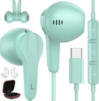 USB-C ausinės, skirtos „Samsung Galaxy A36“, „A56“, „A57“, „A37“, „A26“, „A27 5G“, „S25“, „S26 Ultra“ | Magnetinės USB-C ausinės su mikrofonu, į ausį įdedamos ausinės su laidu, skirtos „iPhone 17 Pro Max“, „16“, „Pixel“, „10“, „9“, „Xiaomi P“„OCO X8“
